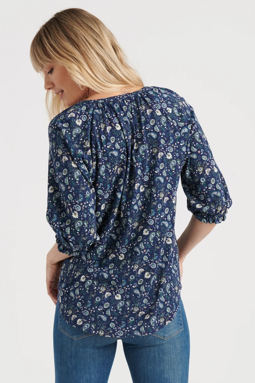 PAISLEY PRINTED HENLEY, image 4