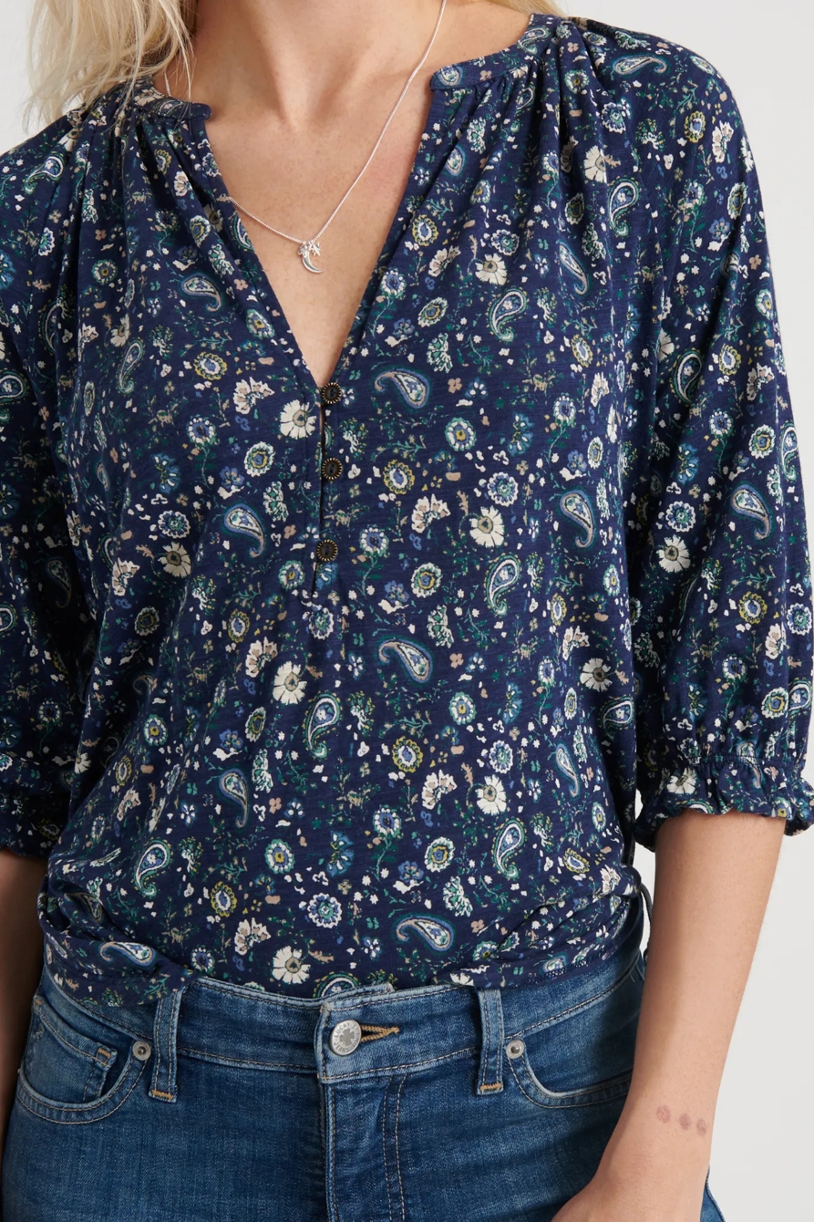 PAISLEY PRINTED HENLEY, image 5