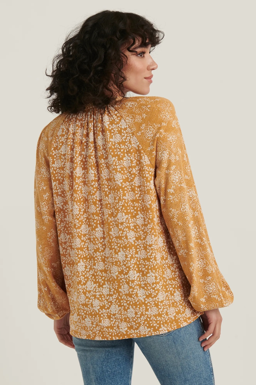 MIX PRINTED PEASANT TOP, image 4