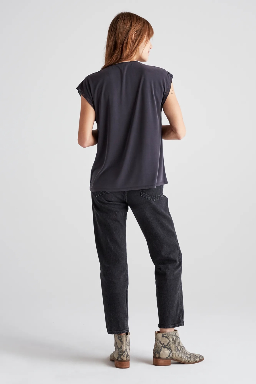 LACE TRIM SAND WASH TOP, image 3