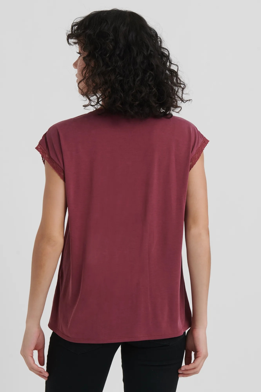 LACE TRIM SAND WASH TOP, image 4