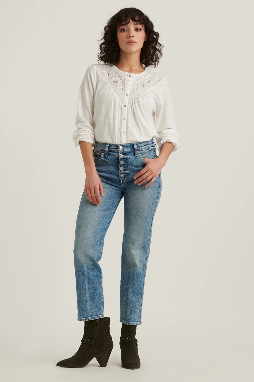 EMBROIDERED WESTERN YOKE TOP, image 2