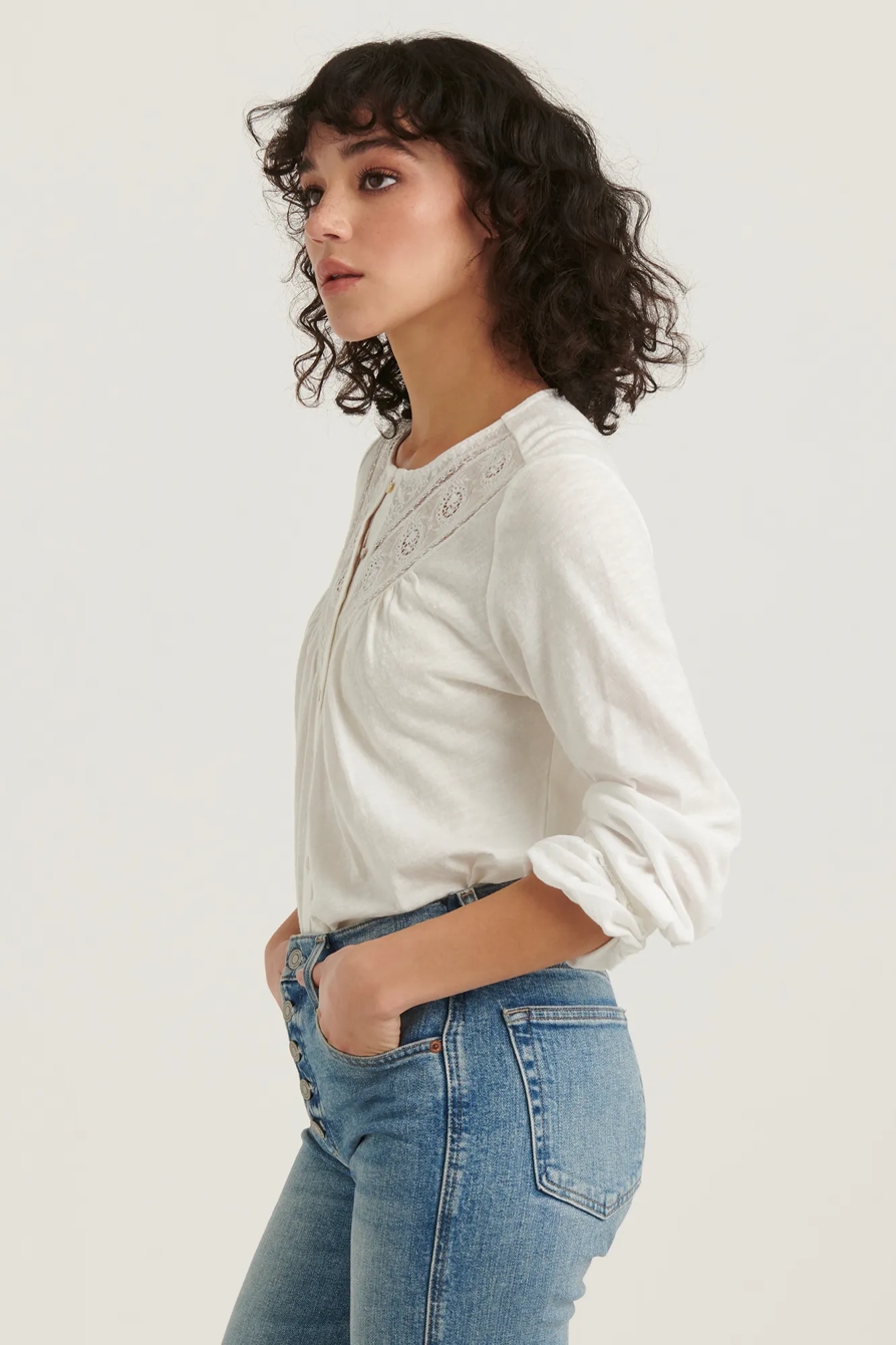 EMBROIDERED WESTERN YOKE TOP, image 3