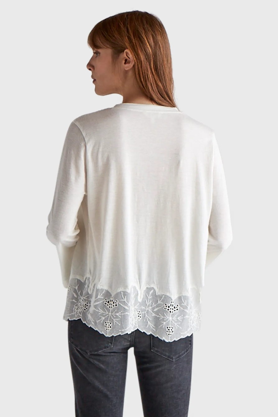 LACE TRIM BUTTON DOWN TOP, image 4