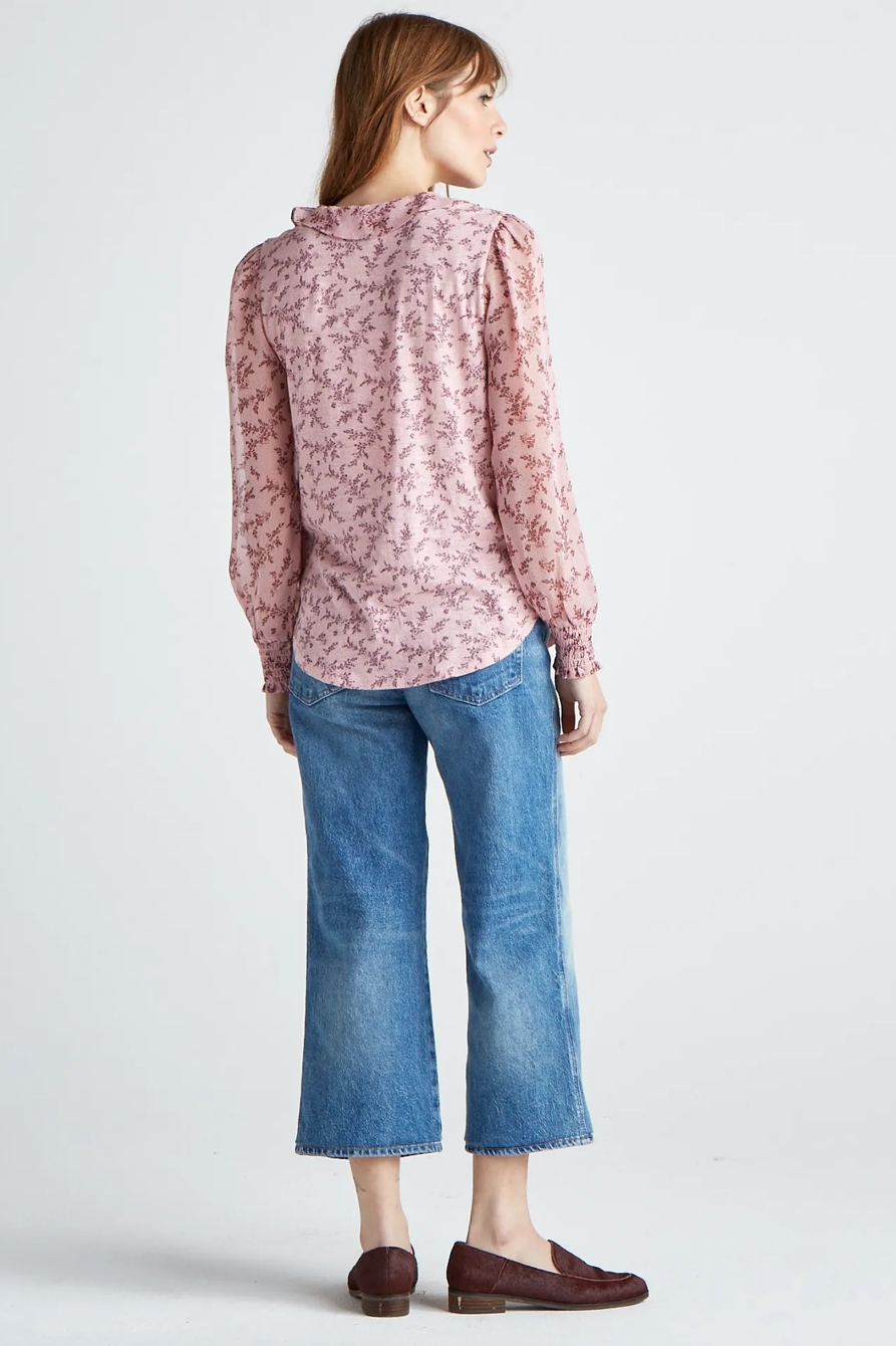 MIXED MEDIA V NECK TOP, image 3
