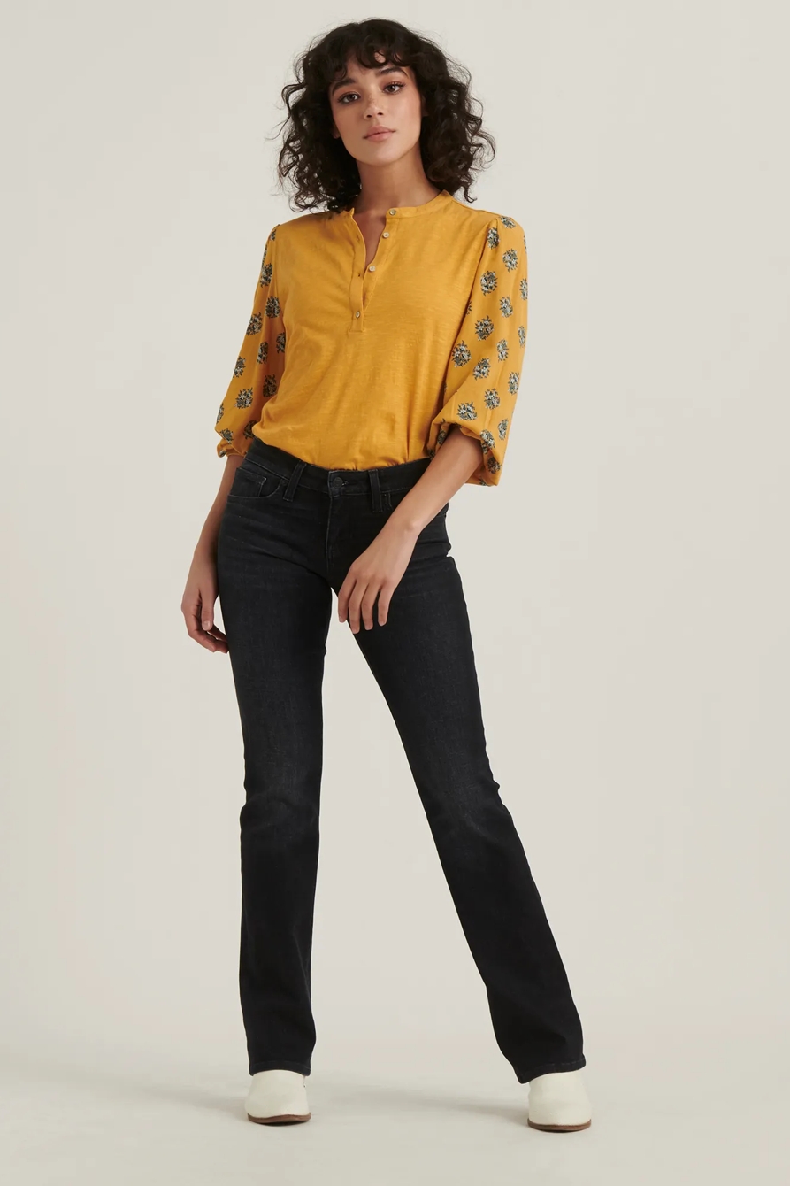 PRINTED SLEEVE HENLEY, image 2
