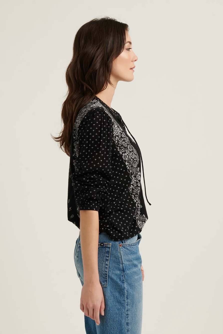 BORDER PRINT PEASANT TOP, image 3