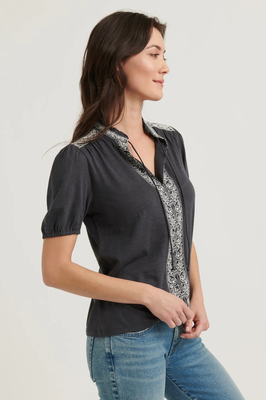 EMBROIDERED PLACKET TOP, image 3