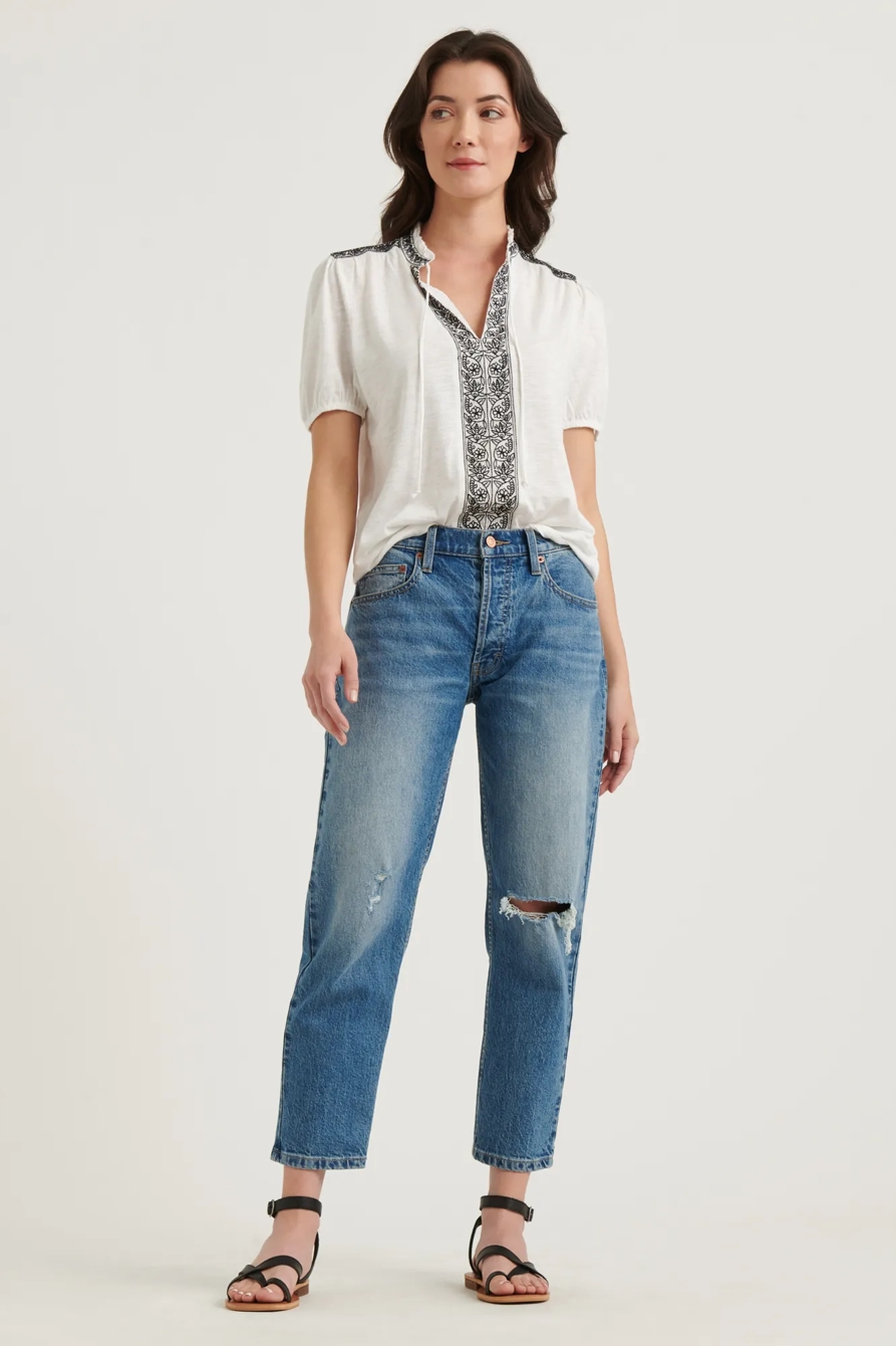 EMBROIDERED PLACKET TOP, image 2