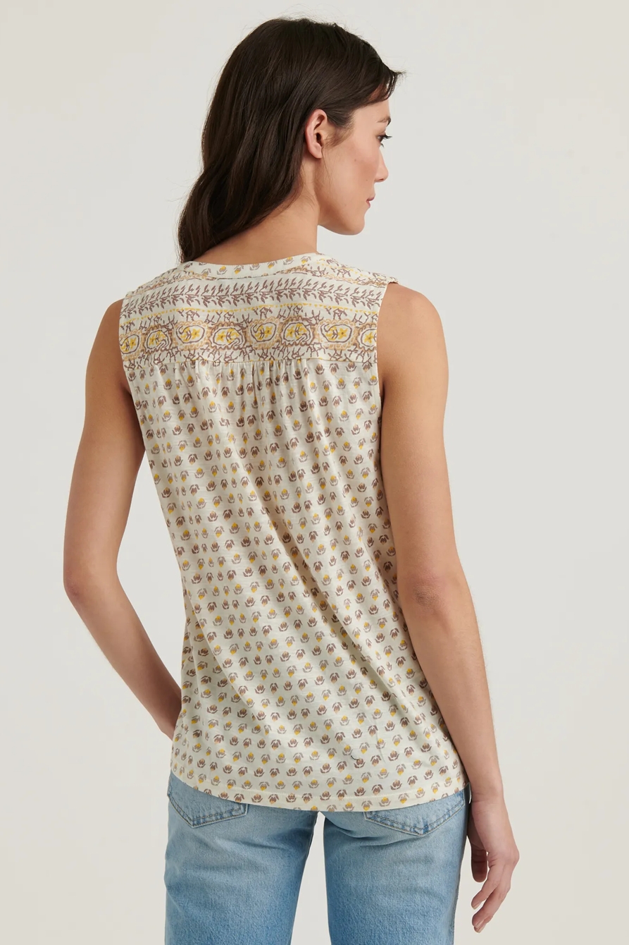 BORDER PRINT BUTTON DOWN TOP, image 4