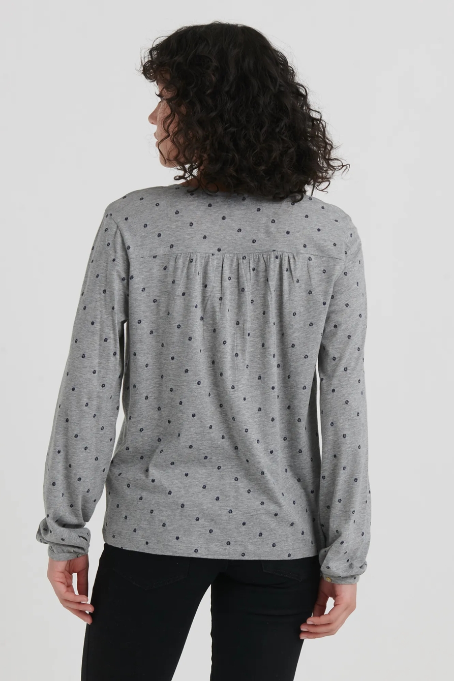 POLKA DOT WESTERN YOKE TOP, image 3