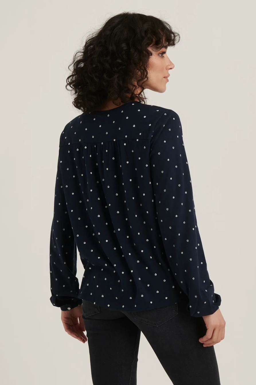 POLKA DOT WESTERN YOKE TOP, image 4
