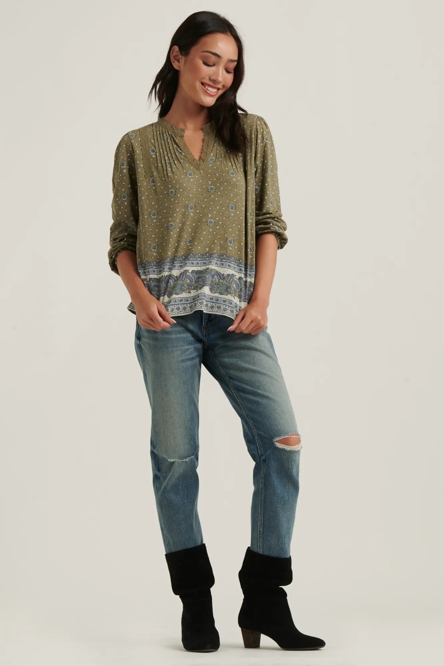 BORDER PRINT BLOUSE, image 2