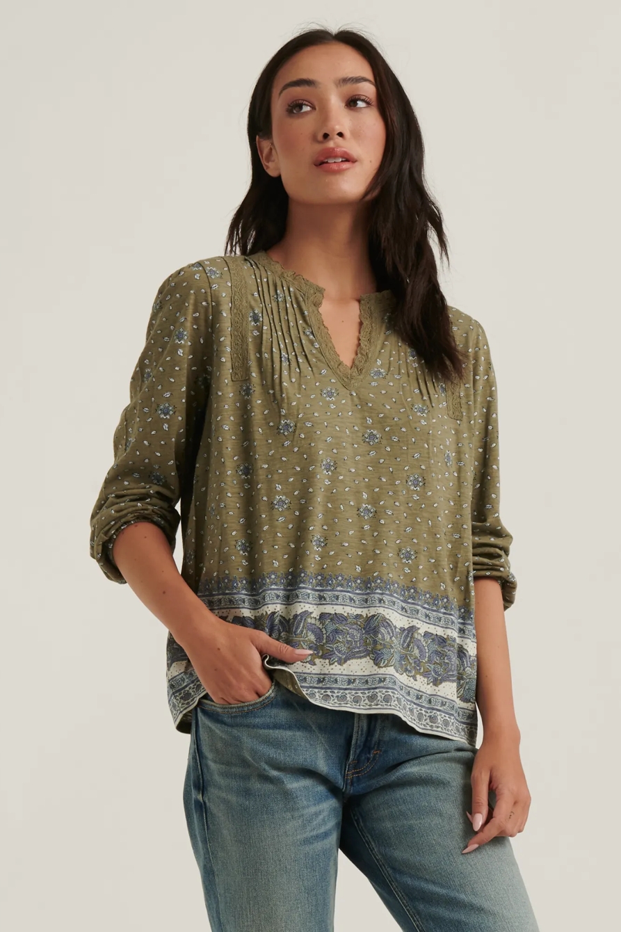 BORDER PRINT BLOUSE, image 3