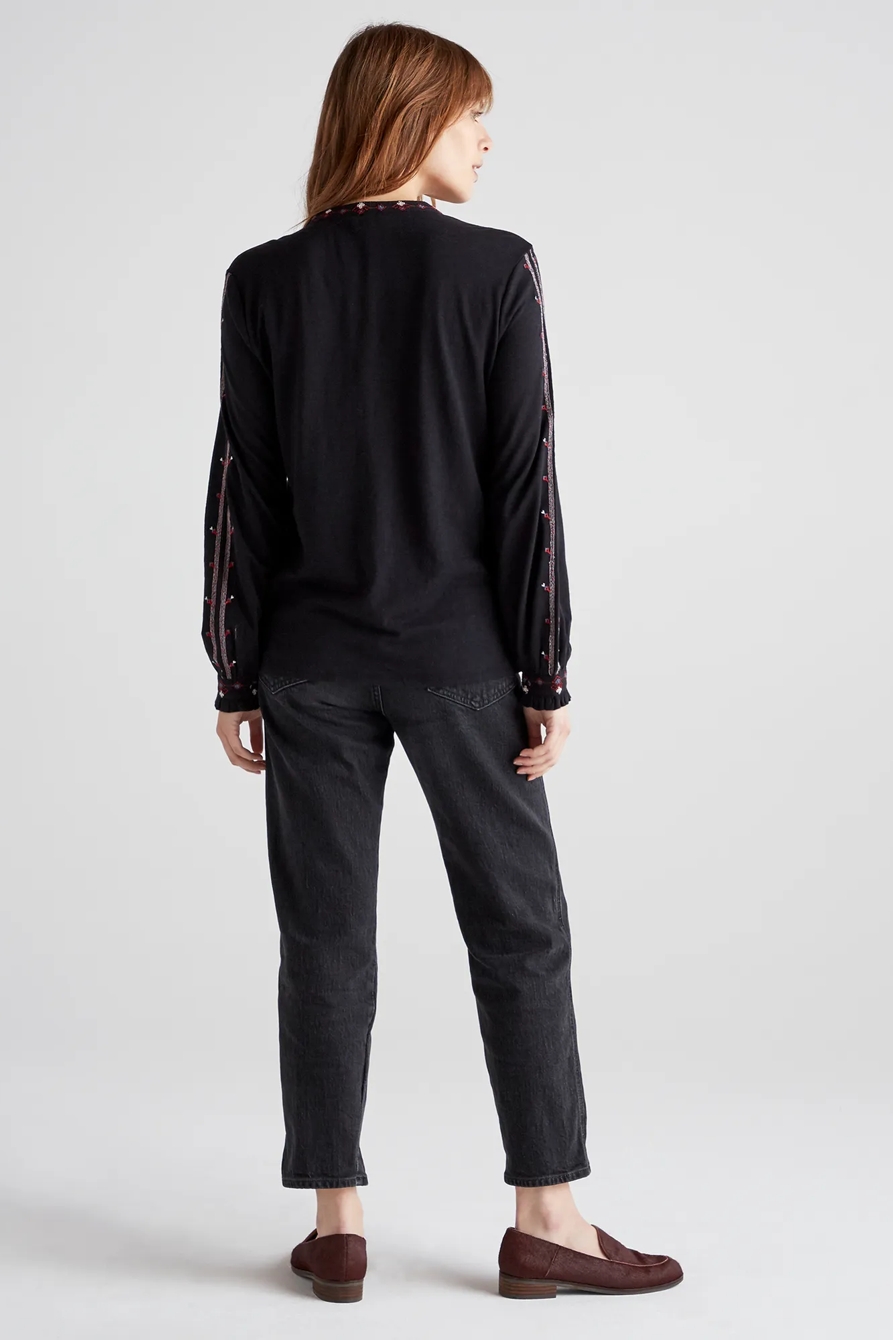 EMBROIDERED BUTTON DOWN TOP, image 3