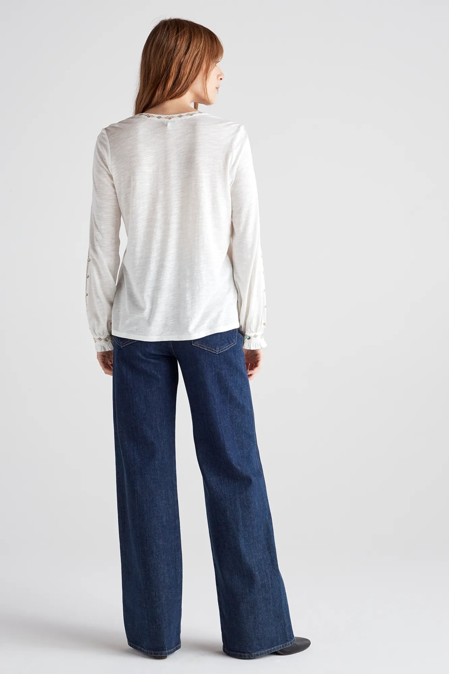 EMBROIDERED BUTTON DOWN TOP, image 3