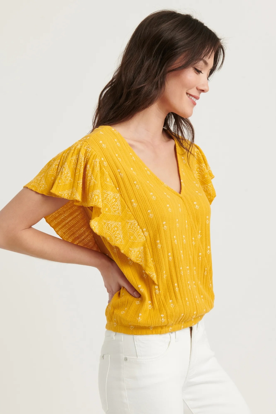 DROP NEEDLE RUFFLE TOP, image 3