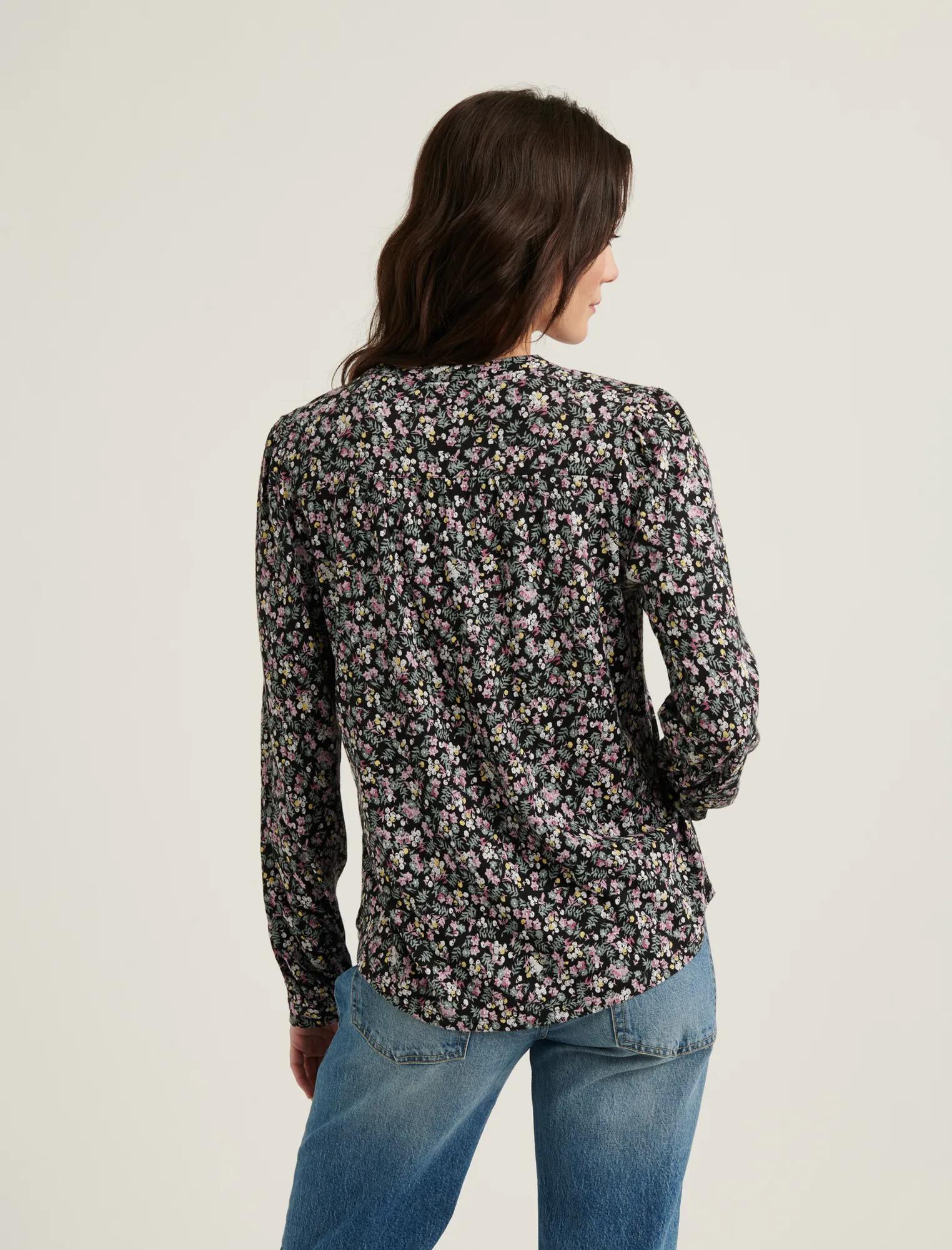 DITSY FLORAL PRINTED HENLEY TOP, image 4