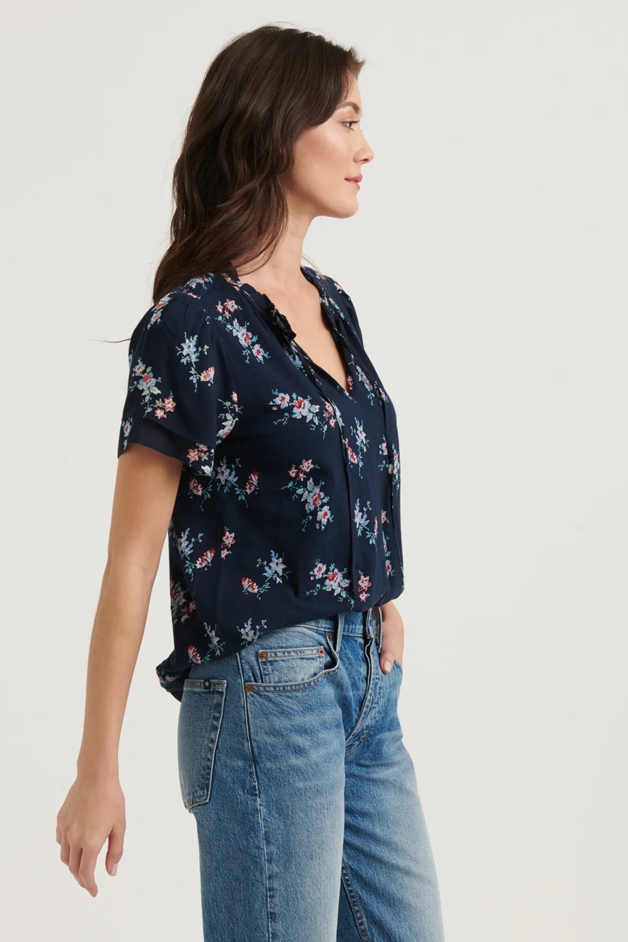 FLUTTER SLEEVE PRINTED TOP, image 3