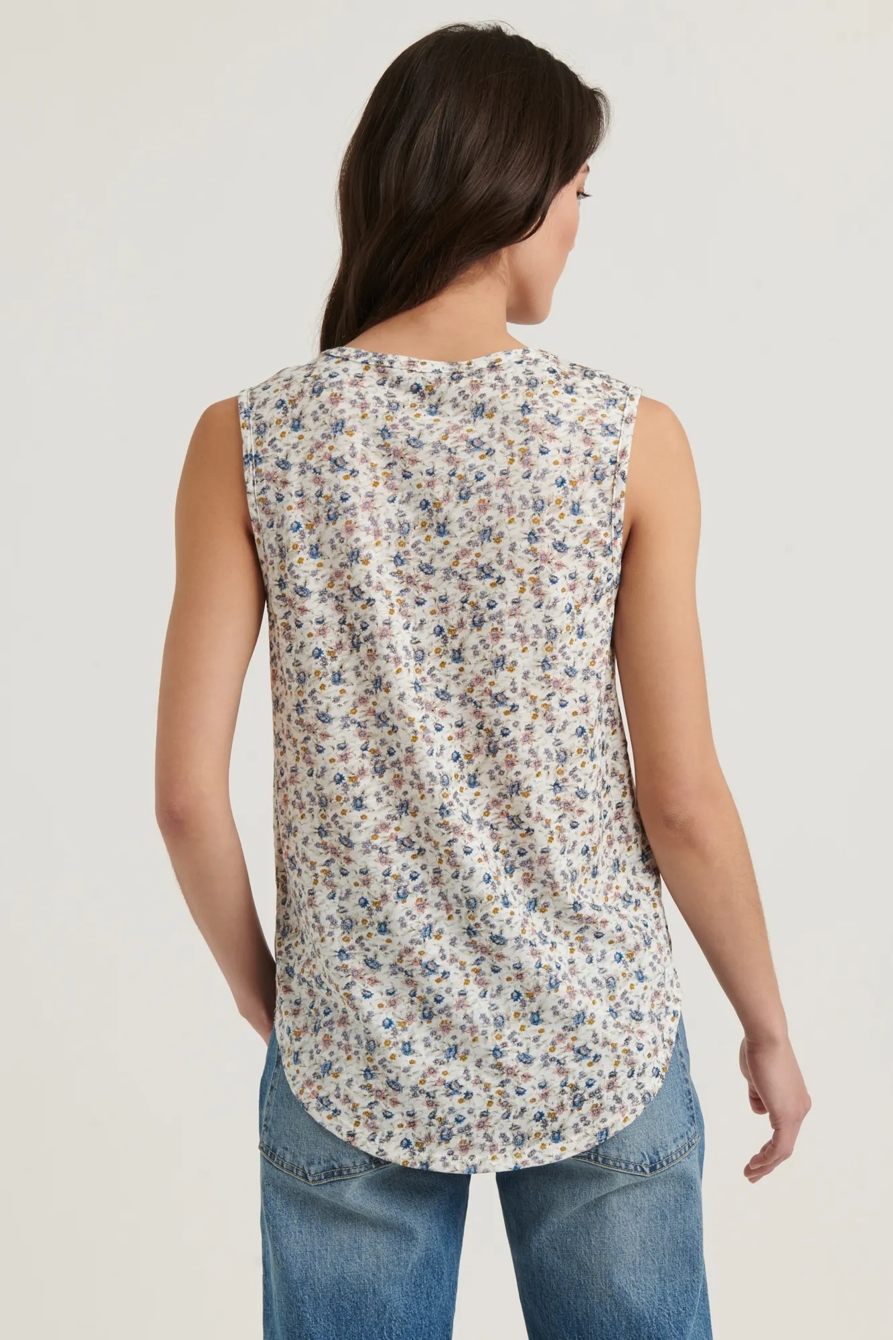 PRINTED LACE YOKE TOP, image 4
