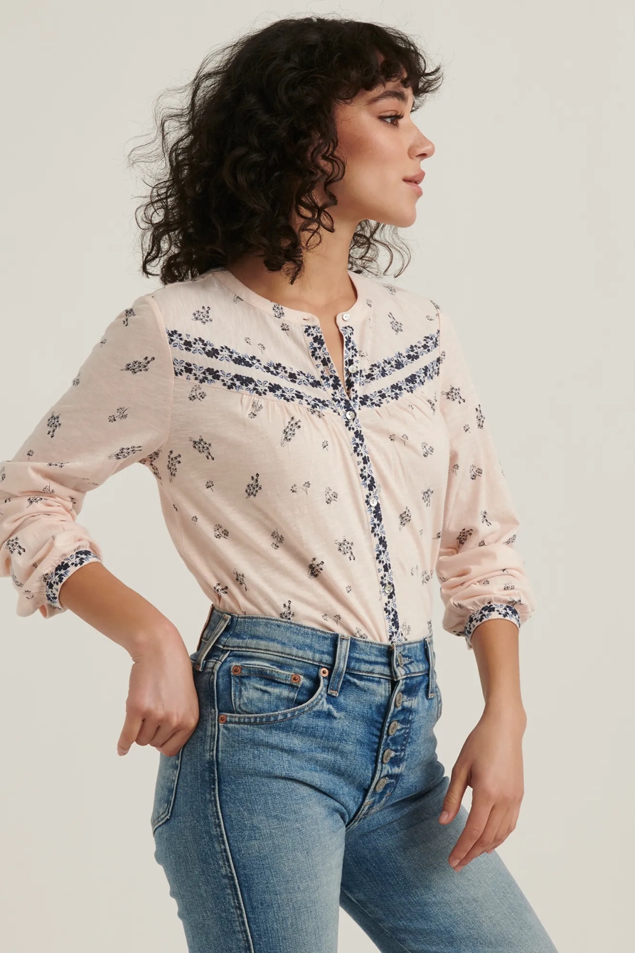 BORDER PRINT KNIT SHIRT, image 3