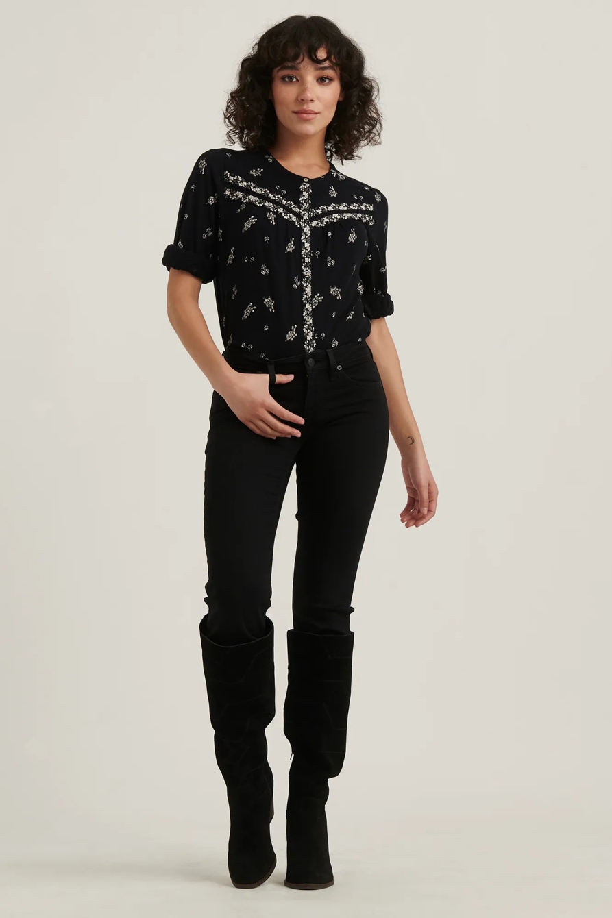 BORDER PRINT KNIT SHIRT, image 2