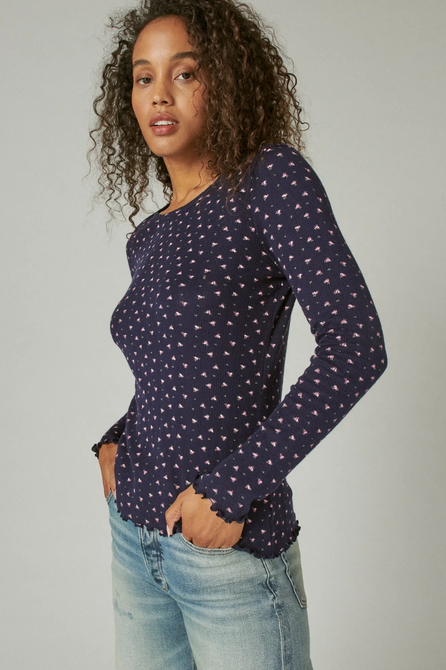 POINTELLE LONG SLEEVE TEE, image 3