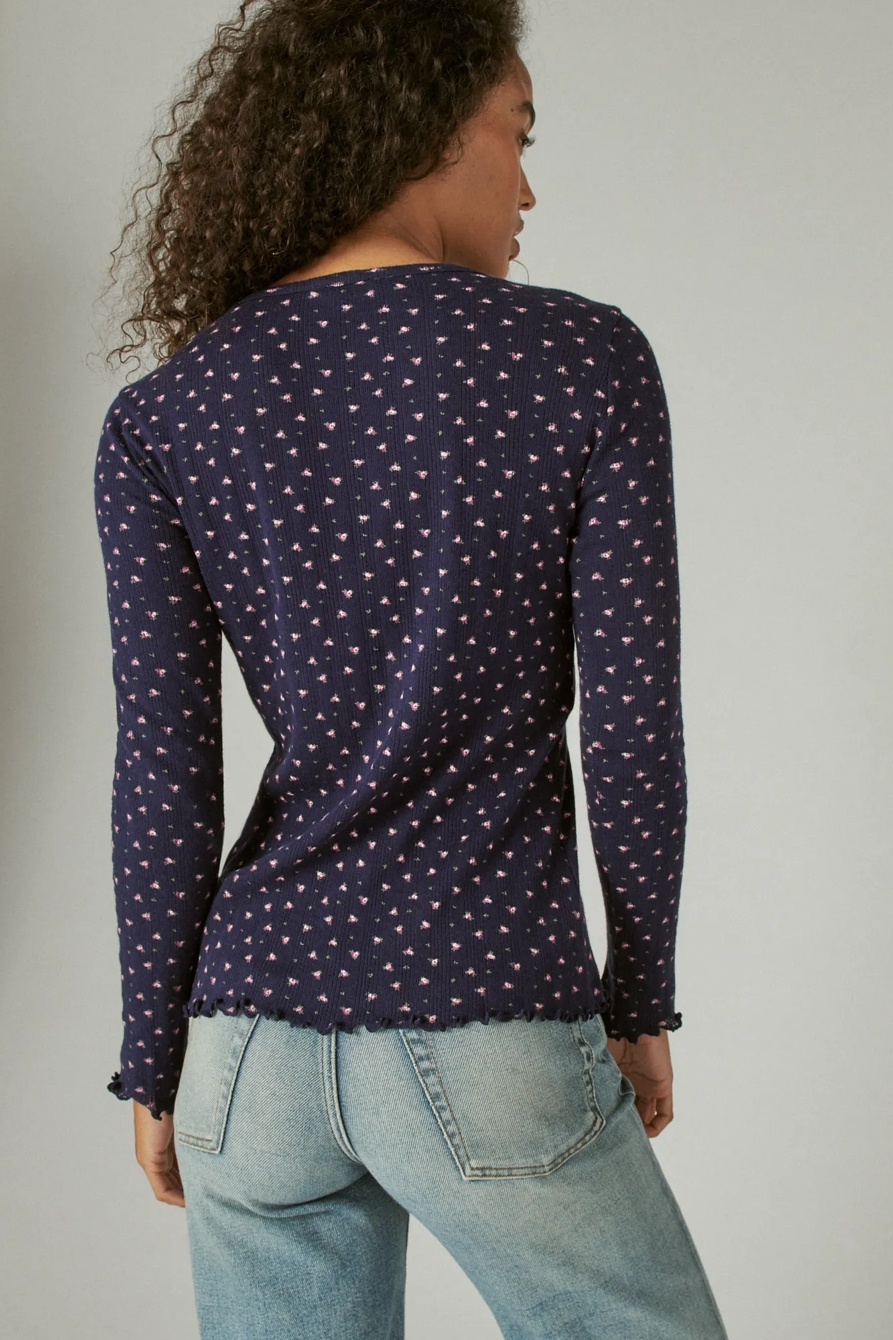 POINTELLE LONG SLEEVE TEE, image 4