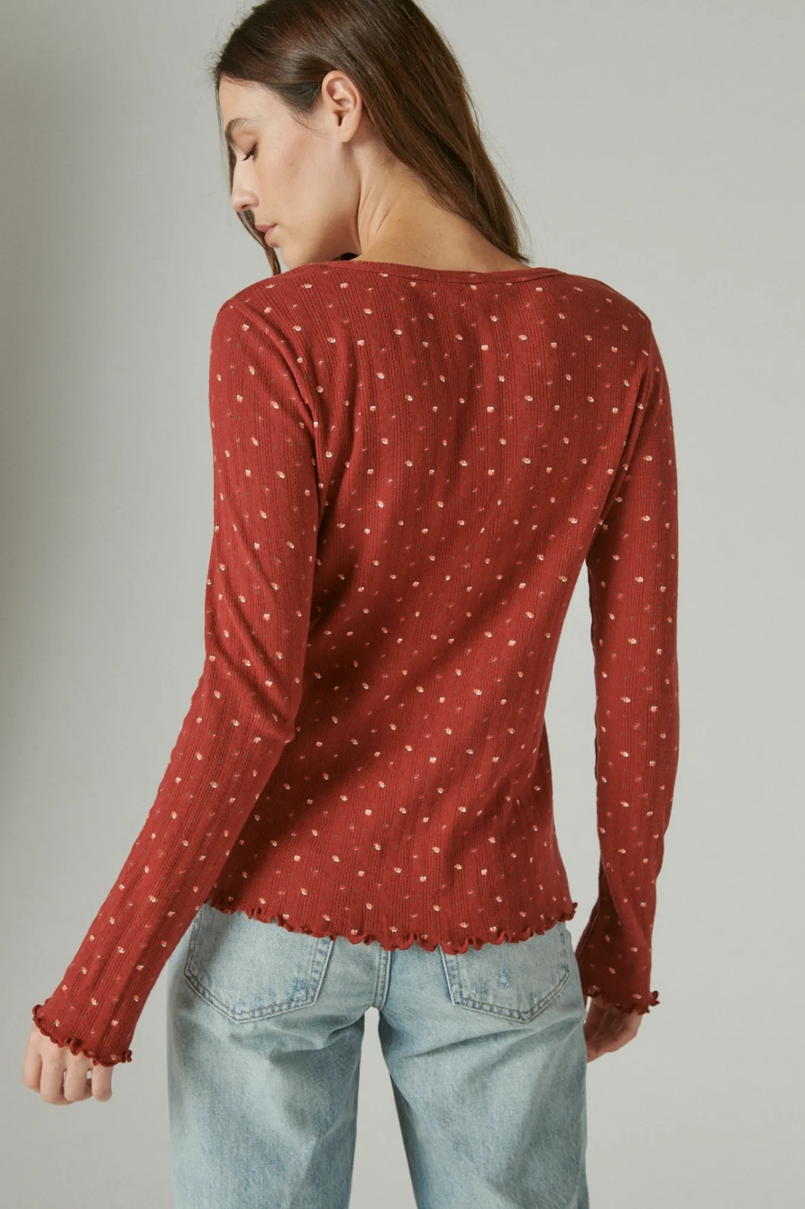 POINTELLE LONG SLEEVE TEE, image 4