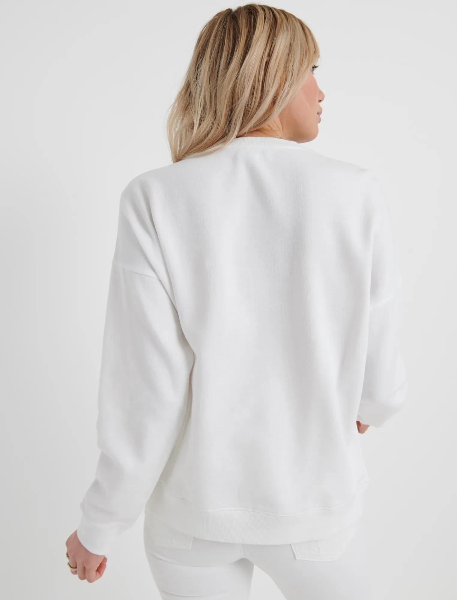 WHITE EYELET SWEATSHIRT, image 3
