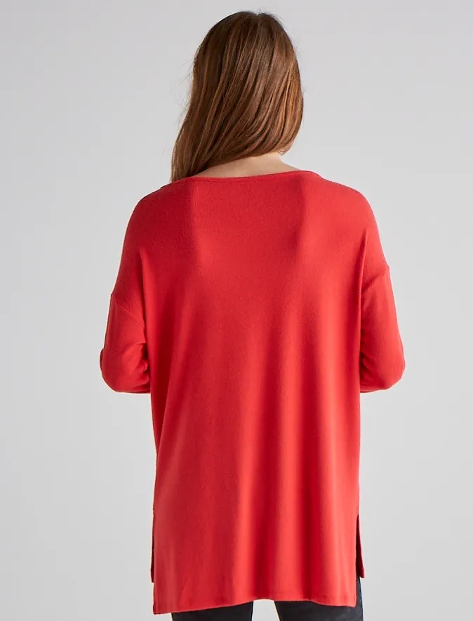 CLOUD JERSEY PULLOVER TUNIC SWEATSHIRT, image 2