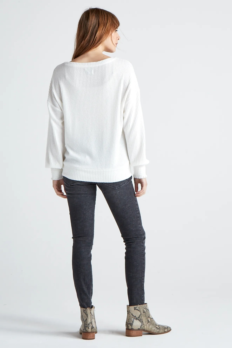 CLOUD JERSEY WAFFLE TOP, image 3