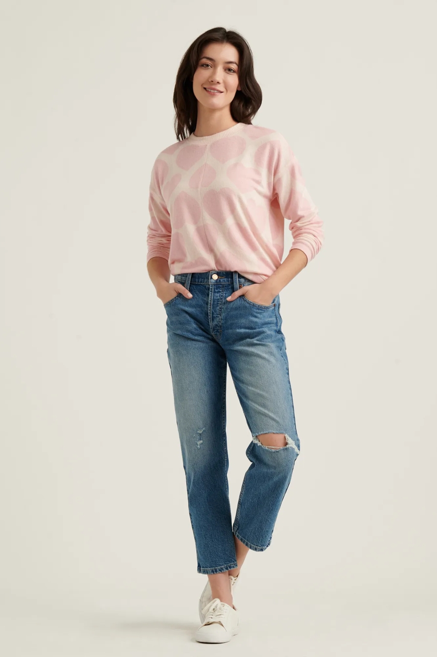 CLOUD JERSEY HEARTS PULLOVER SWEATSHIRT, image 2