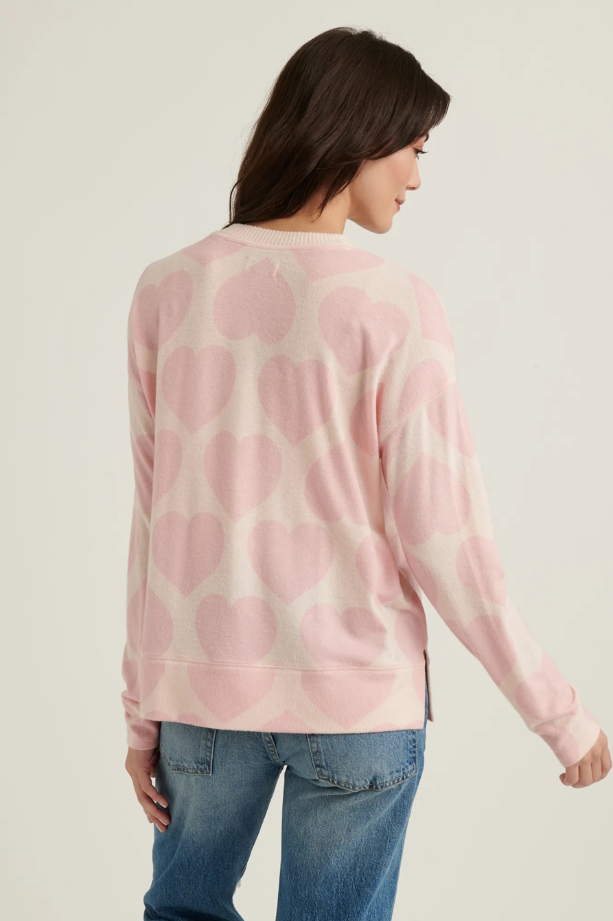 CLOUD JERSEY HEARTS PULLOVER SWEATSHIRT, image 4