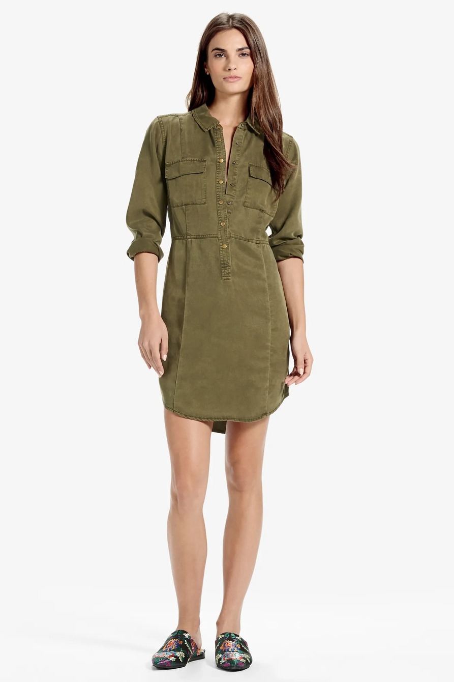 olive green military dress Olive Green Gothic Military Dress