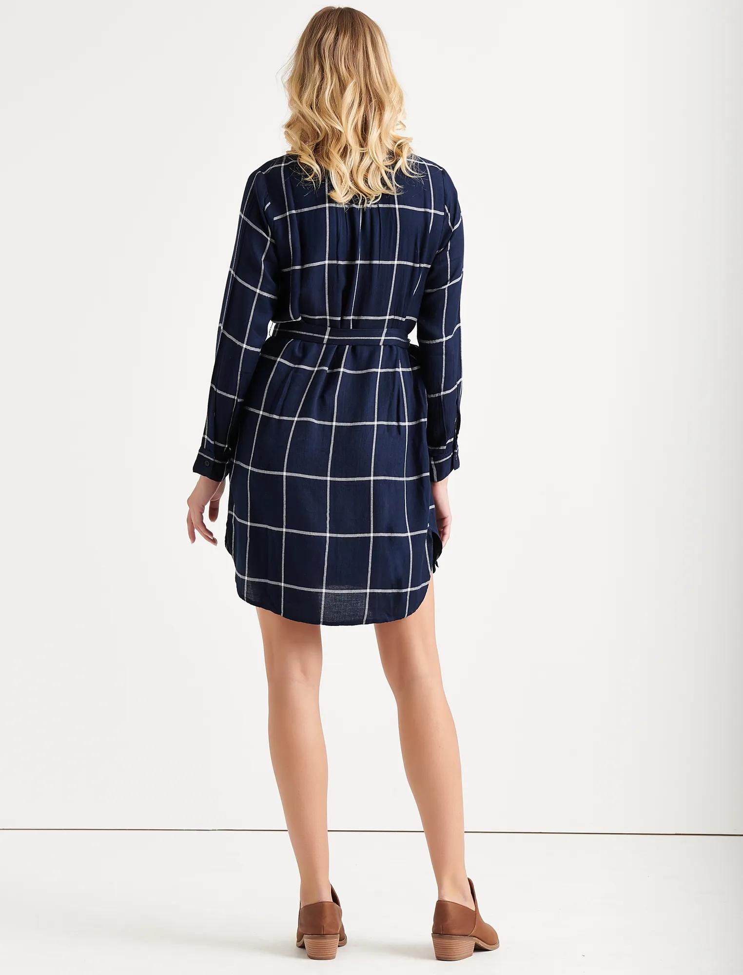PLAID SHIRT DRESS, image 3
