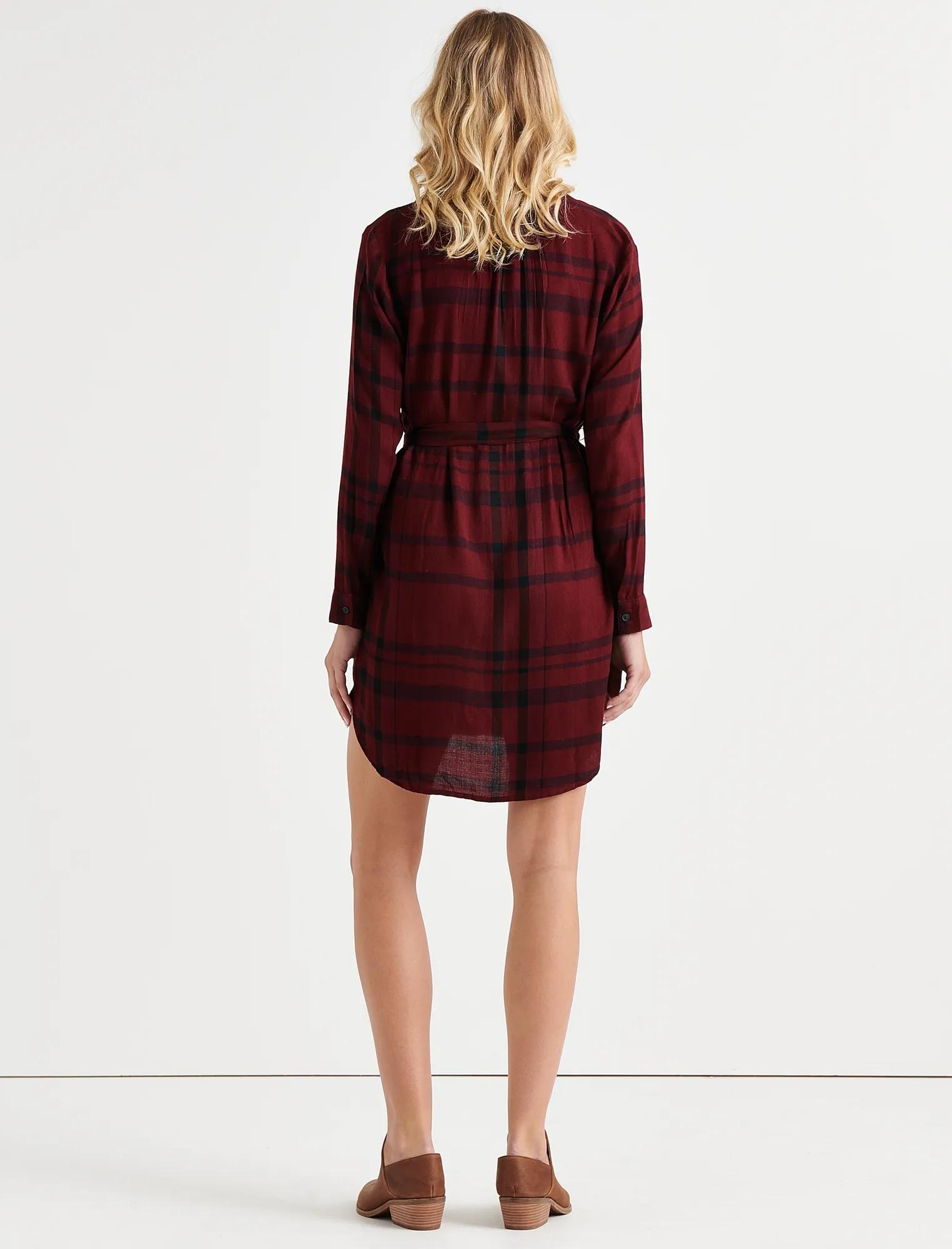 PLAID SHIRT DRESS, image 3