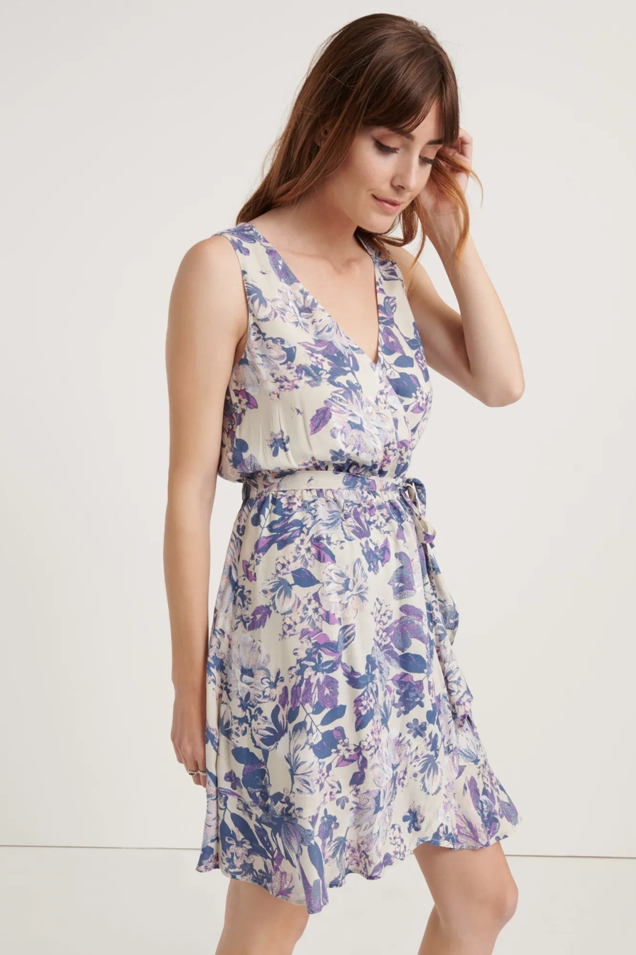 ZOE FLORAL WRAP DRESS, image 2