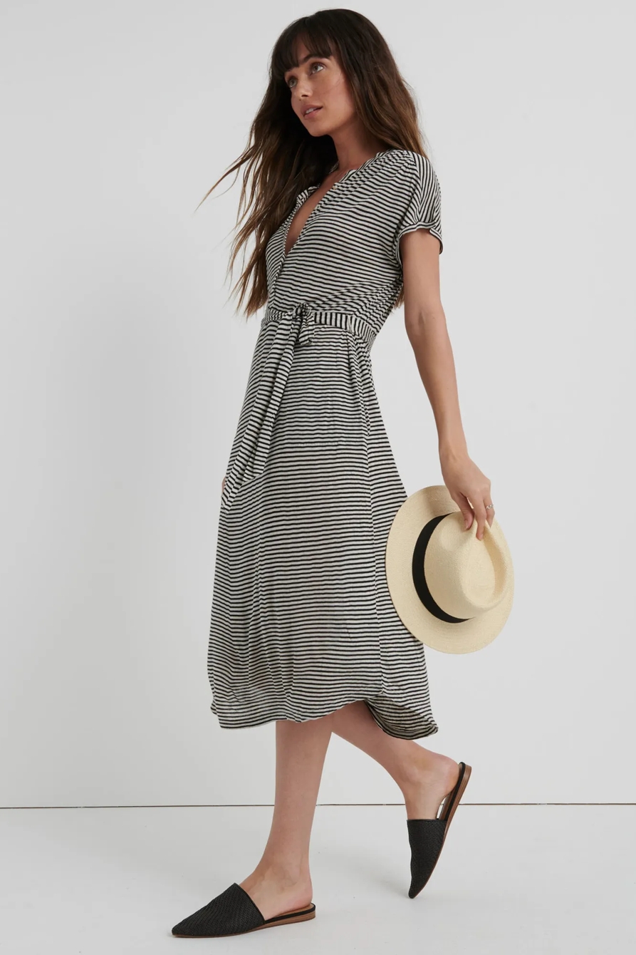 STRIPE HENLEY DRESS, image 2