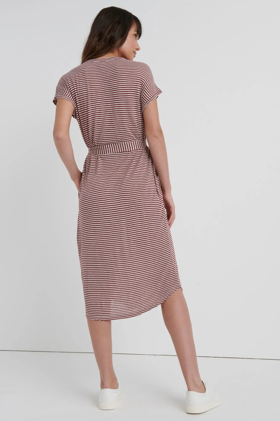 STRIPE HENLEY DRESS, image 3