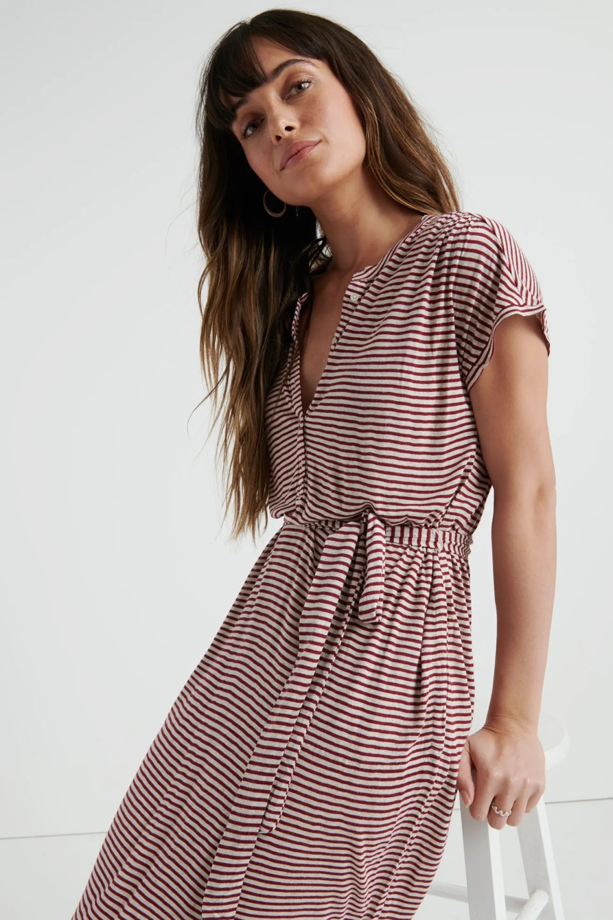 STRIPE HENLEY DRESS, image 4