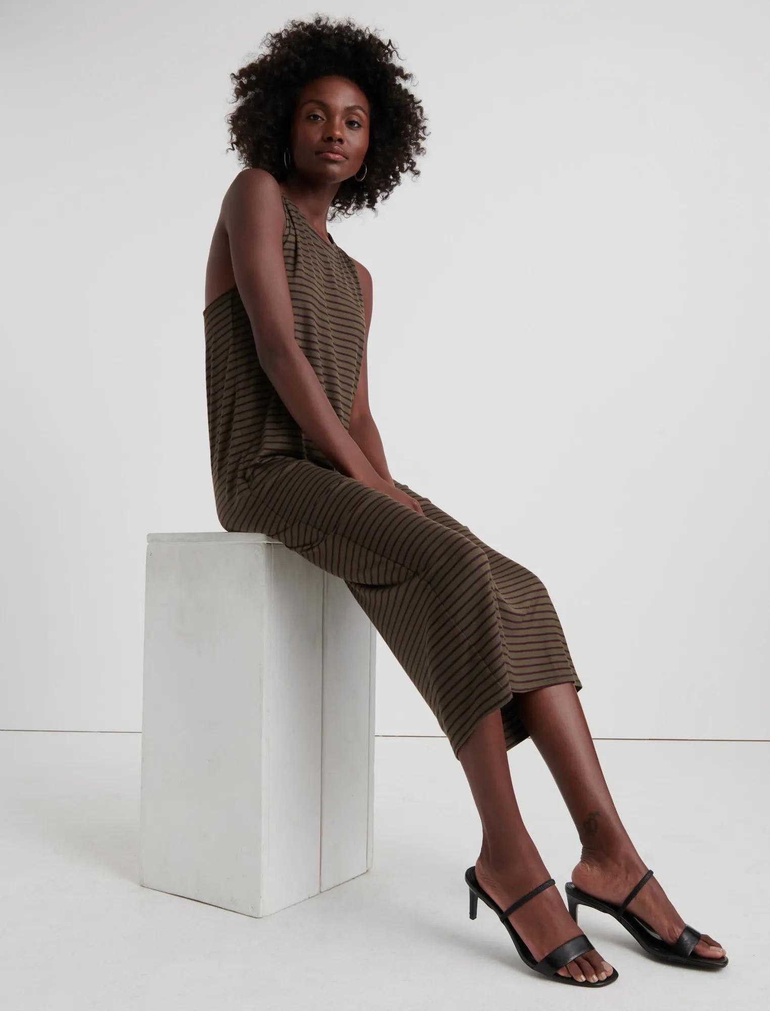 TWISTED BACK STRIPE DRESS, image 2