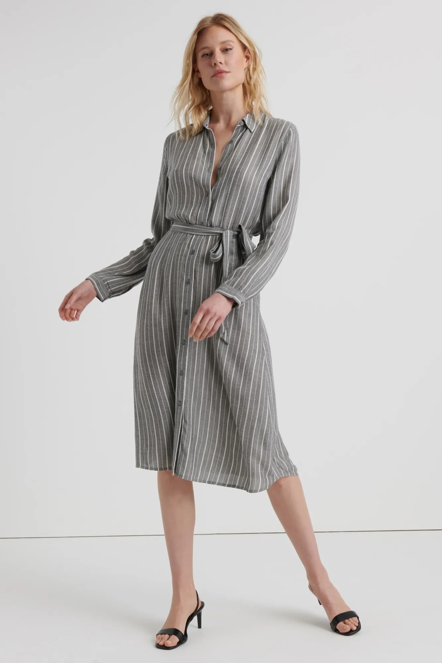 BLAIR STRIPE MIDI DRESS, image 1