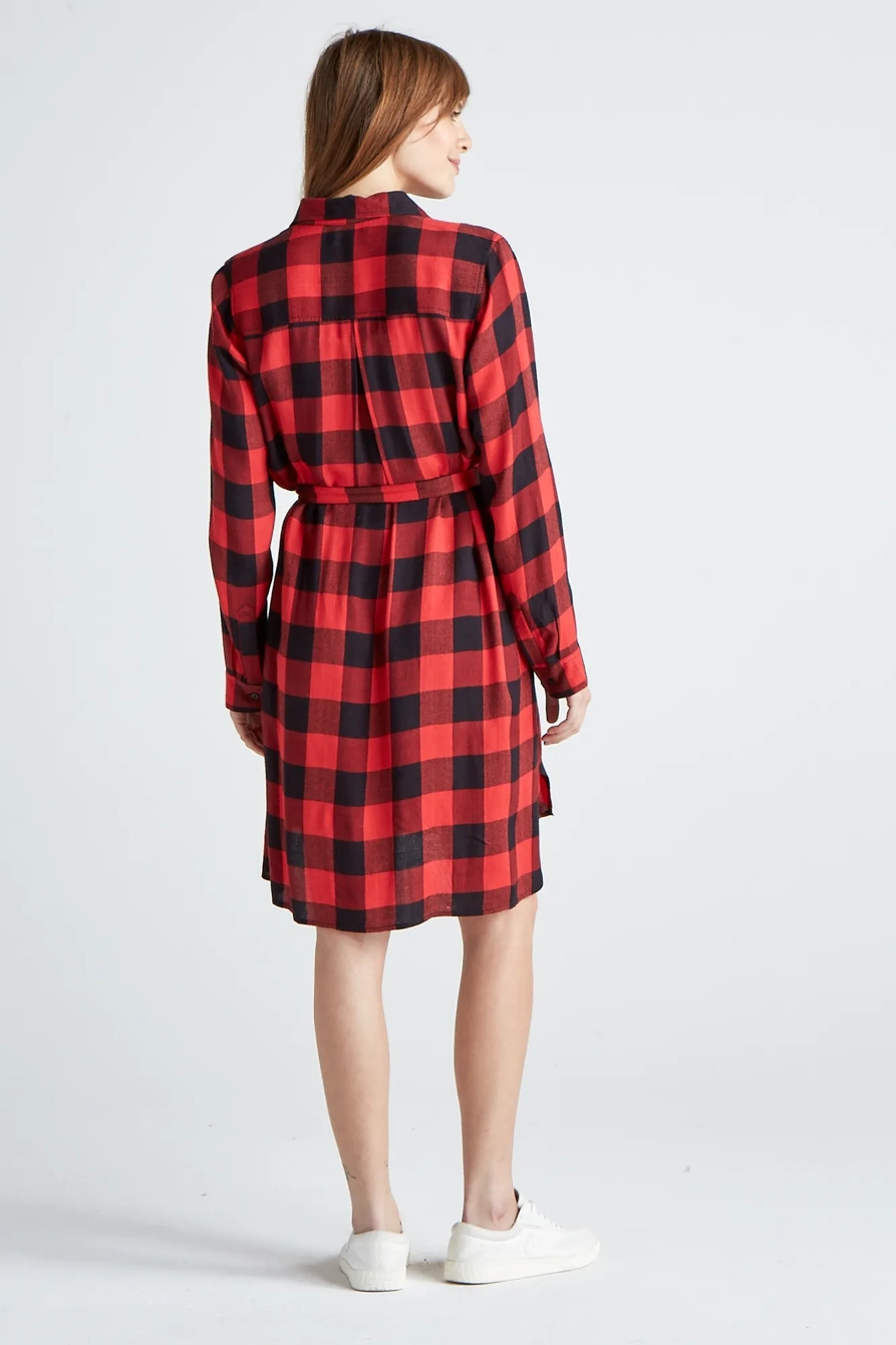 TONI PLAID SHIRT DRESS, image 3