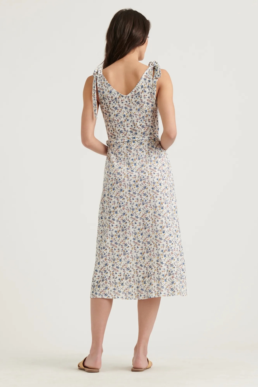 TIE SHOULDER WRAP DRESS, image 3