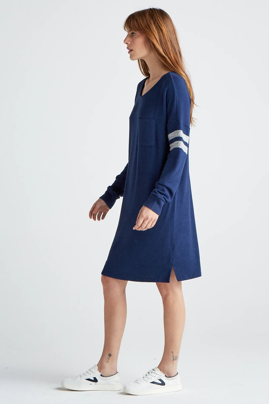ATHLETIC STRIPE PULLOVER DRESS, image 2