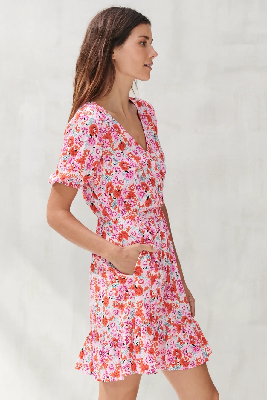 DITSY FLORAL MILA WRAP DRESS, image 2