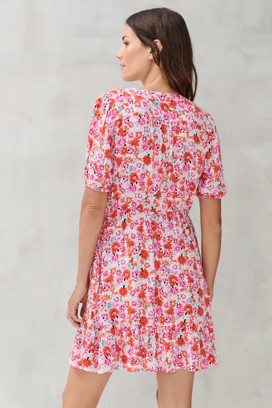 DITSY FLORAL MILA WRAP DRESS, image 3