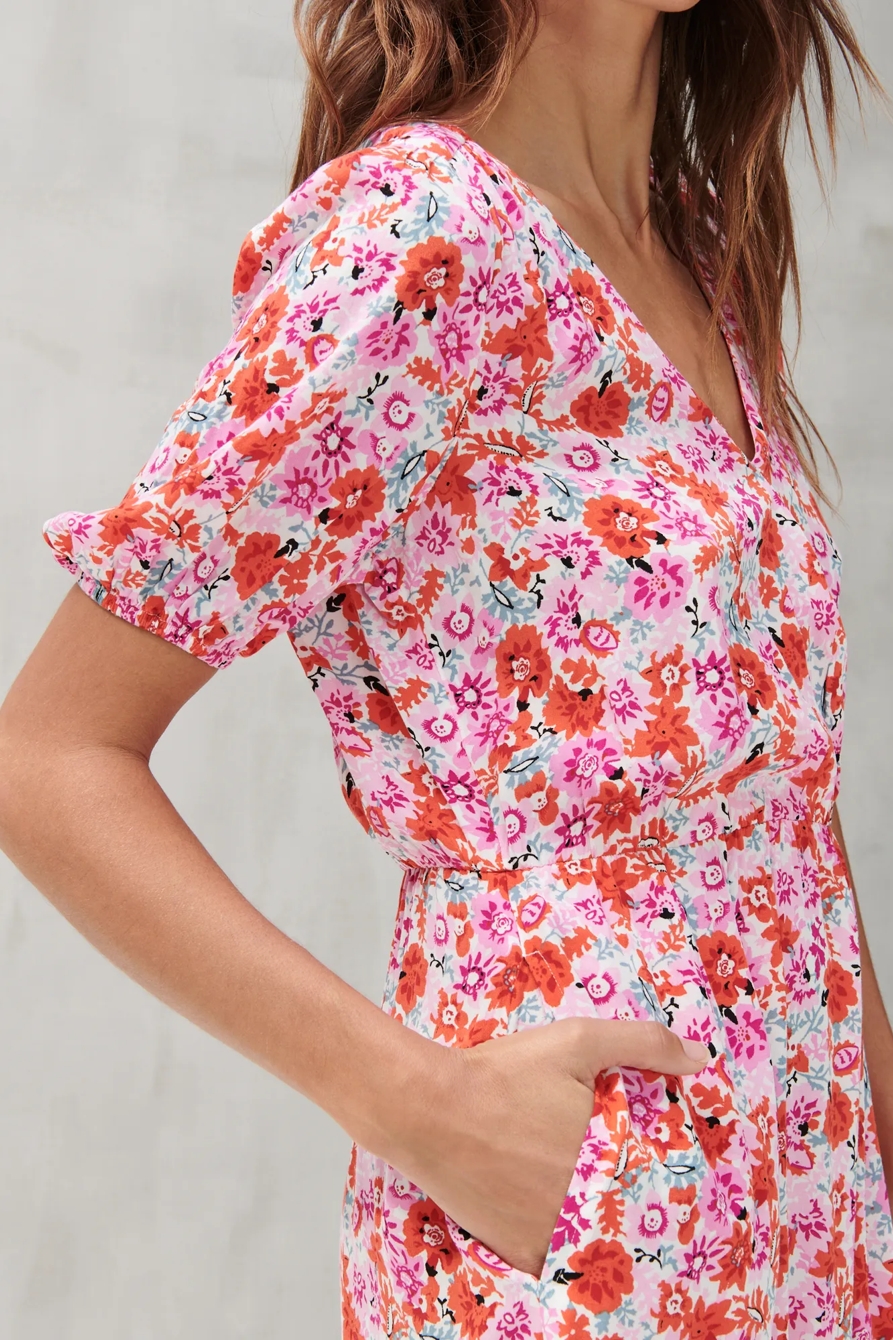 DITSY FLORAL MILA WRAP DRESS, image 4
