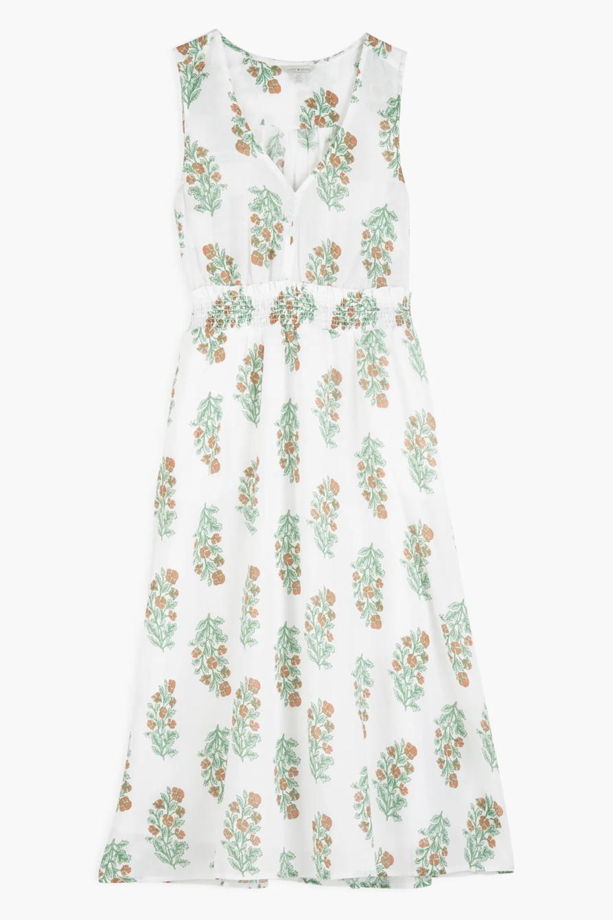 WOODBLOCK PRINTED LAUREL DRESS, image 1